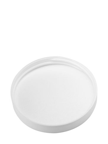 White PP plastic 70-400 smooth skirt lid with unprinted pressure sensitive (PS) liner