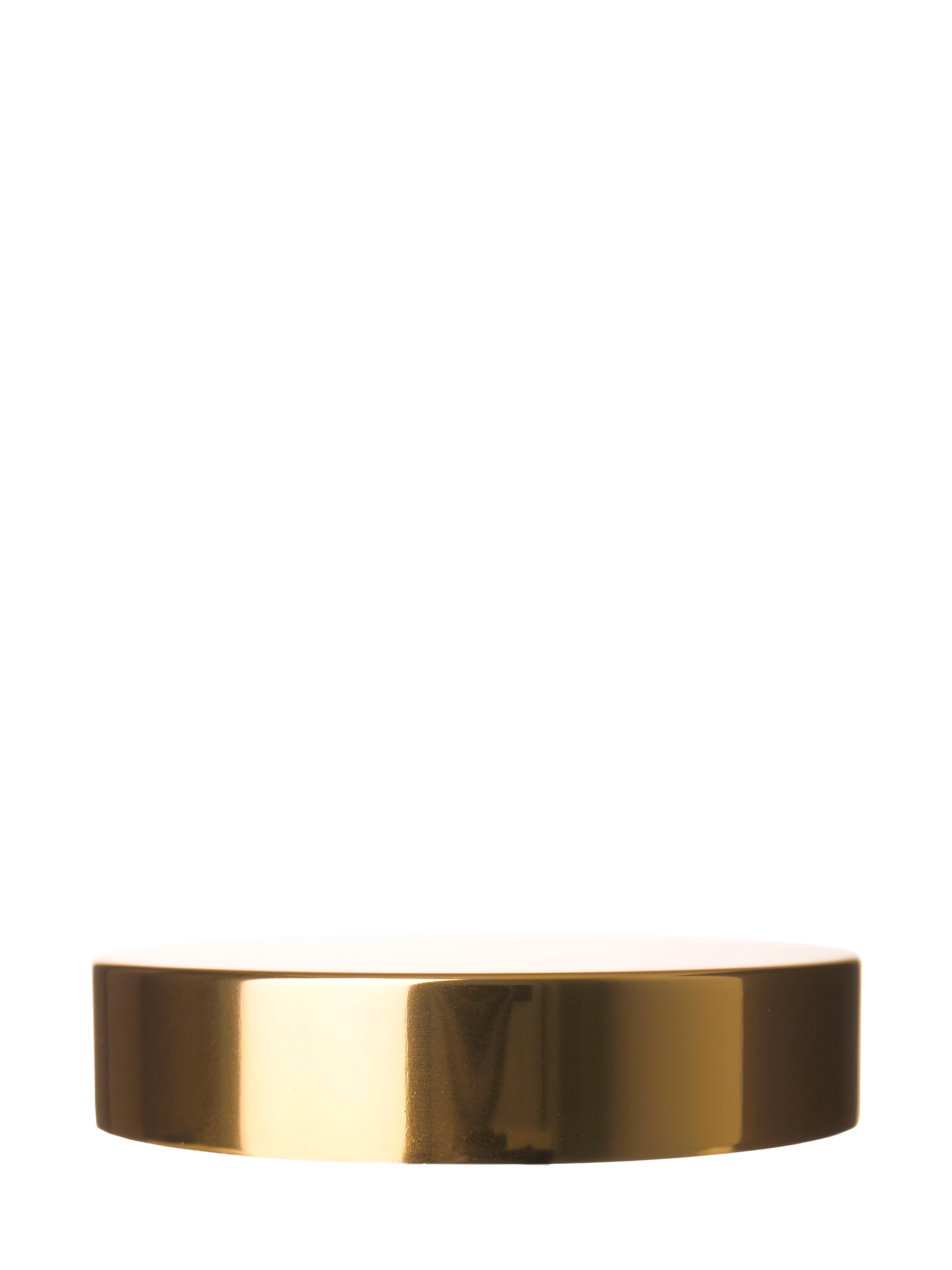 Shiny Gold Metal Overshell and White Plastic 70-400 Smooth Skirt Lid – L463GDF1