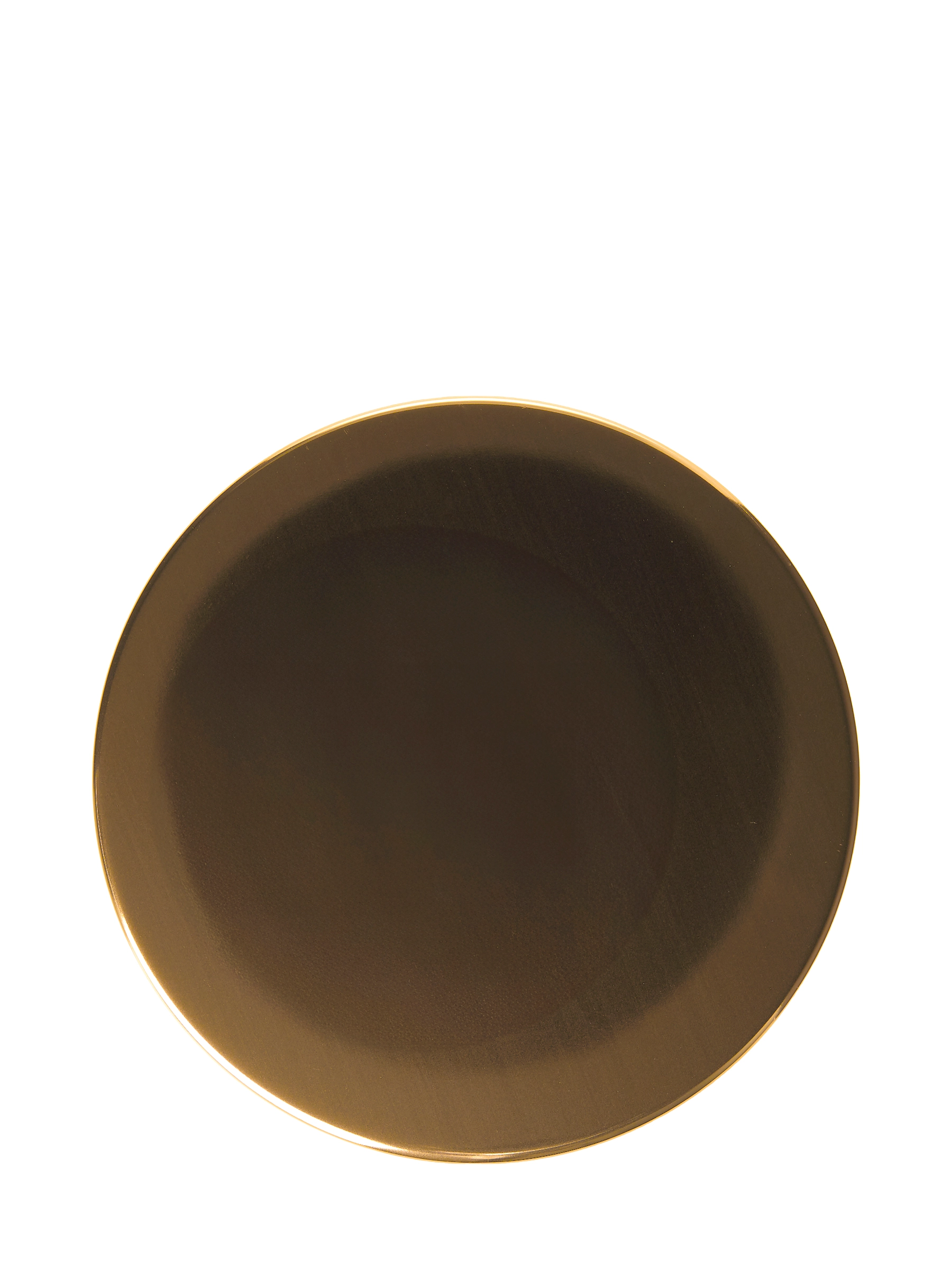 Shiny Gold Metal Overshell and White Plastic 70-400 Smooth Skirt Lid – L463GDF1