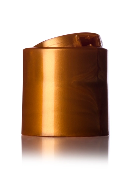 Copper PP Plastic 28-410 Smooth Skirt Unlined Disc Top Lid – L470