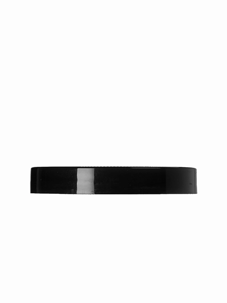 Black PP Plastic 89-400 Smooth Skirt Lid – L475BKF1