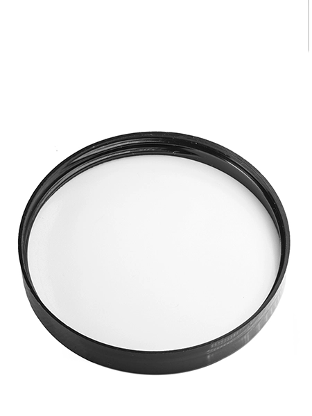 Black PP Plastic 89-400 Smooth Skirt Lid – L475BKF1