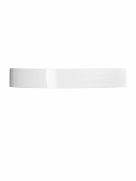 White PP Plastic 89-400 Smooth Skirt Lid – L475WHH15
