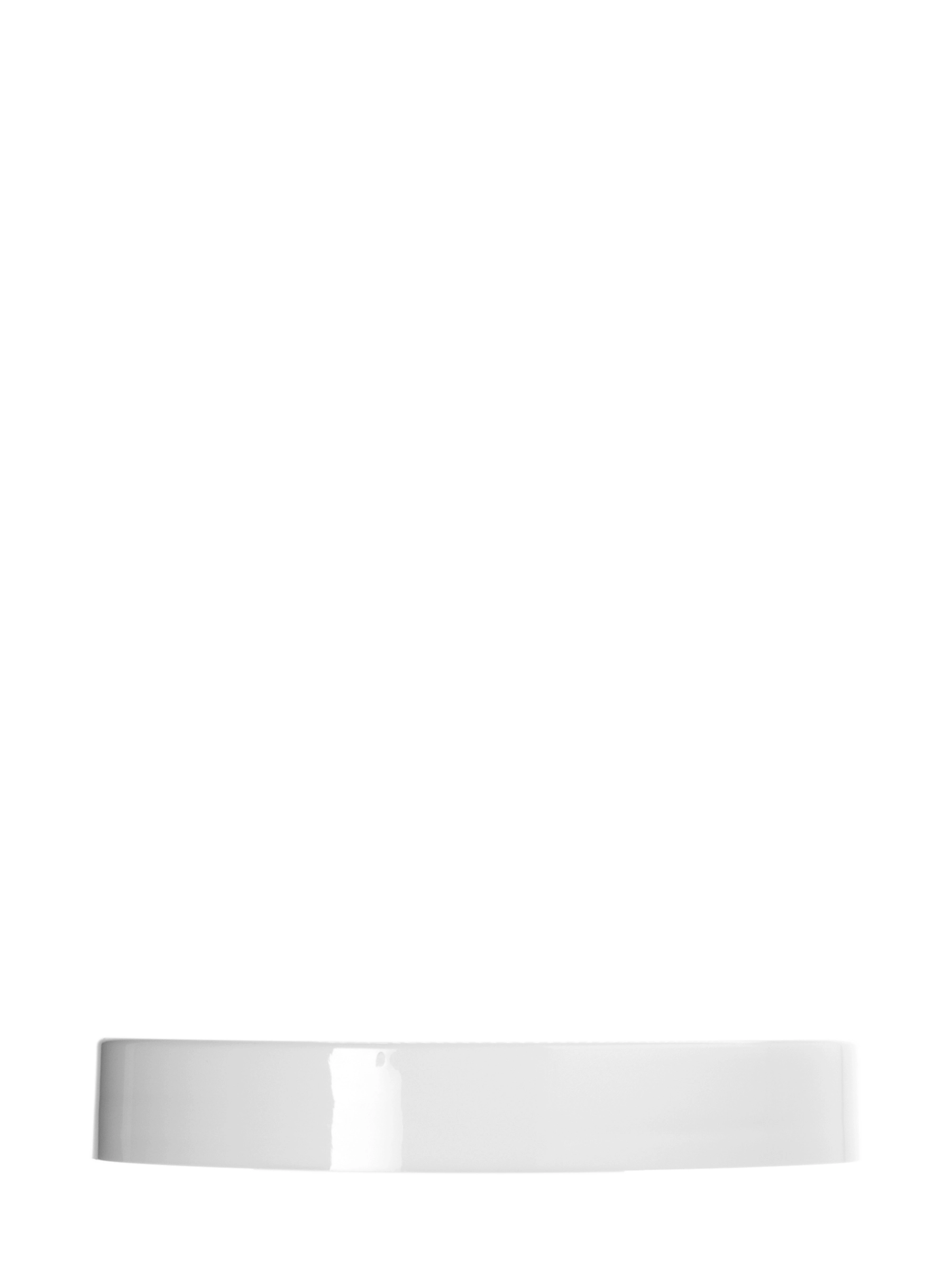 White PP Plastic 89-400 Smooth Skirt Lid – L475WHP1