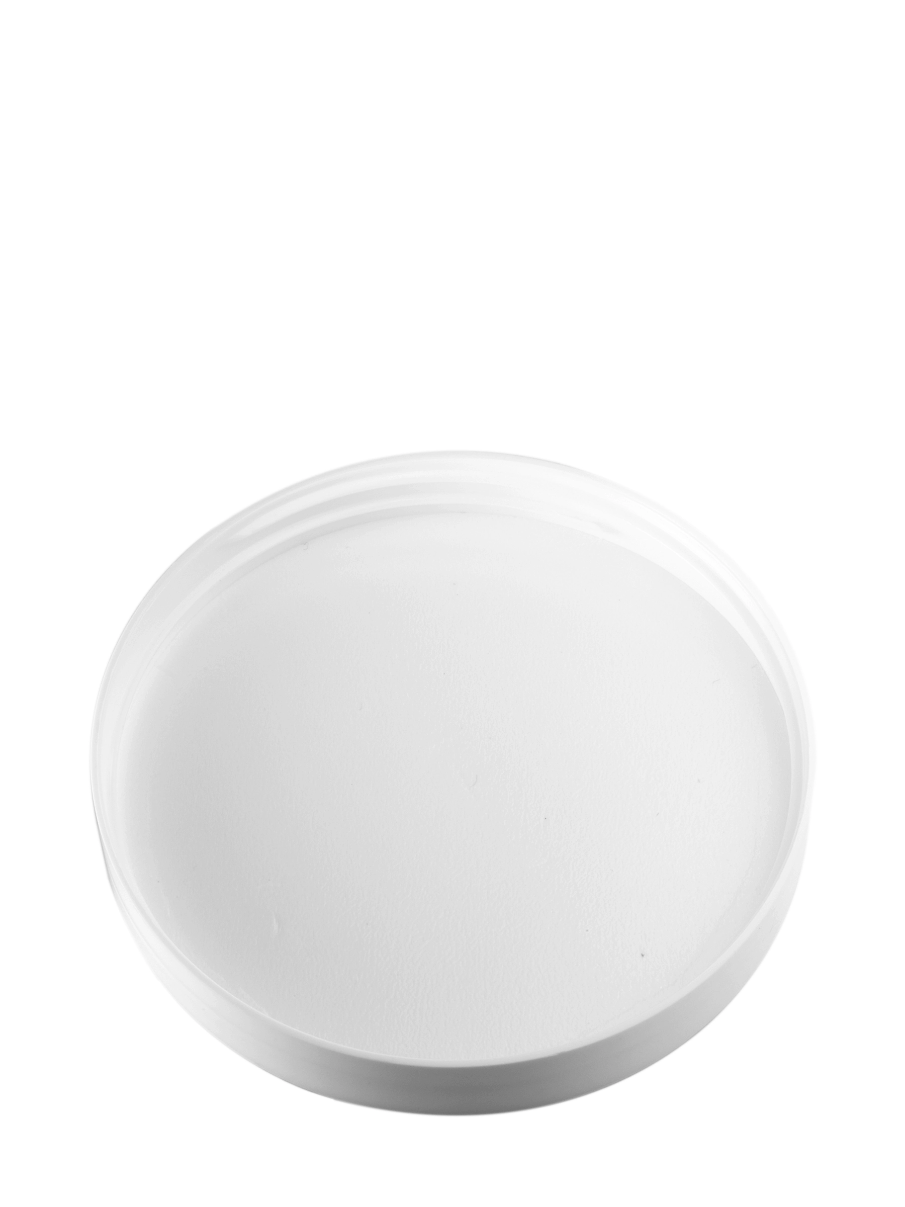 White PP Plastic 89-400 Smooth Skirt Lid – L475WHP1