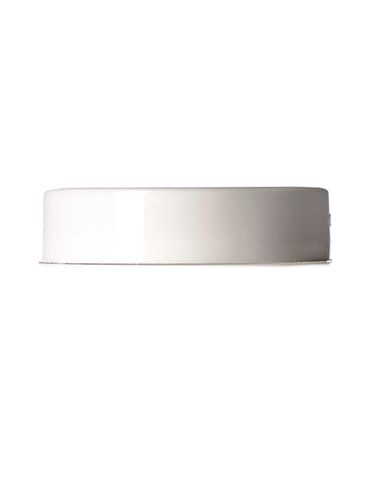 White PP plastic 43-400 smooth skirt lid with foam liner