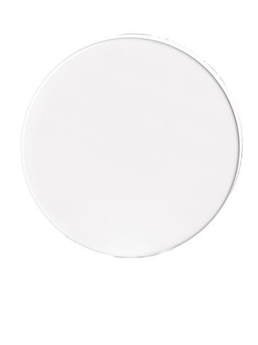 White PP plastic 43-400 smooth skirt lid with foam liner