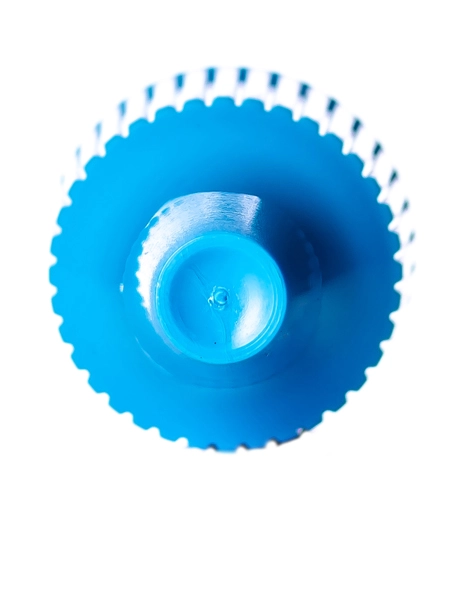Blue PP Plastic 15-415 Ribbed Skirt Dropper Tip Cap – L506B