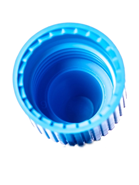 Blue PP Plastic 15-415 Ribbed Skirt Dropper Tip Cap – L506B