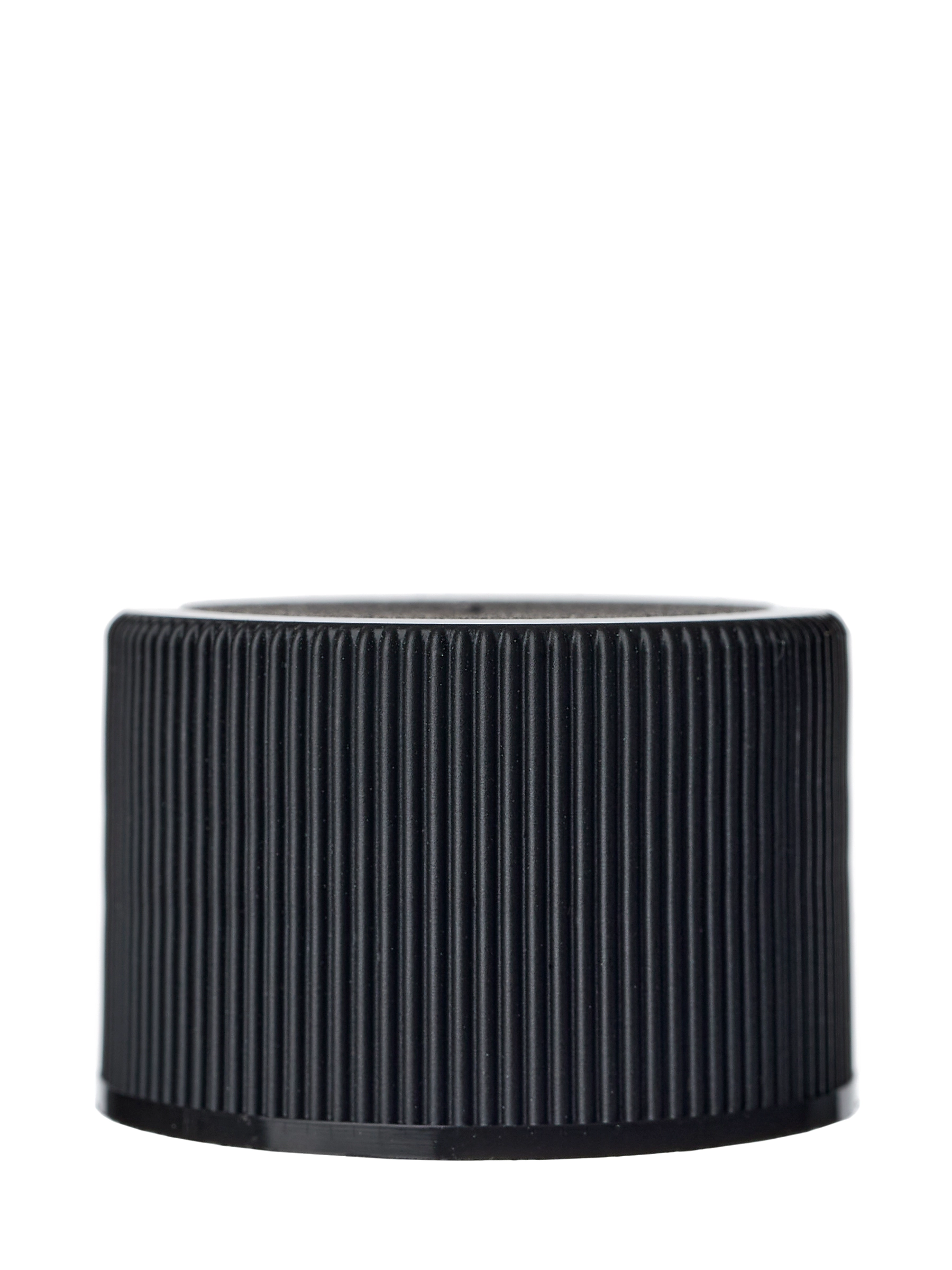 Black PP Plastic 24-410 Ribbed Skirt Lid – L561BKP7
