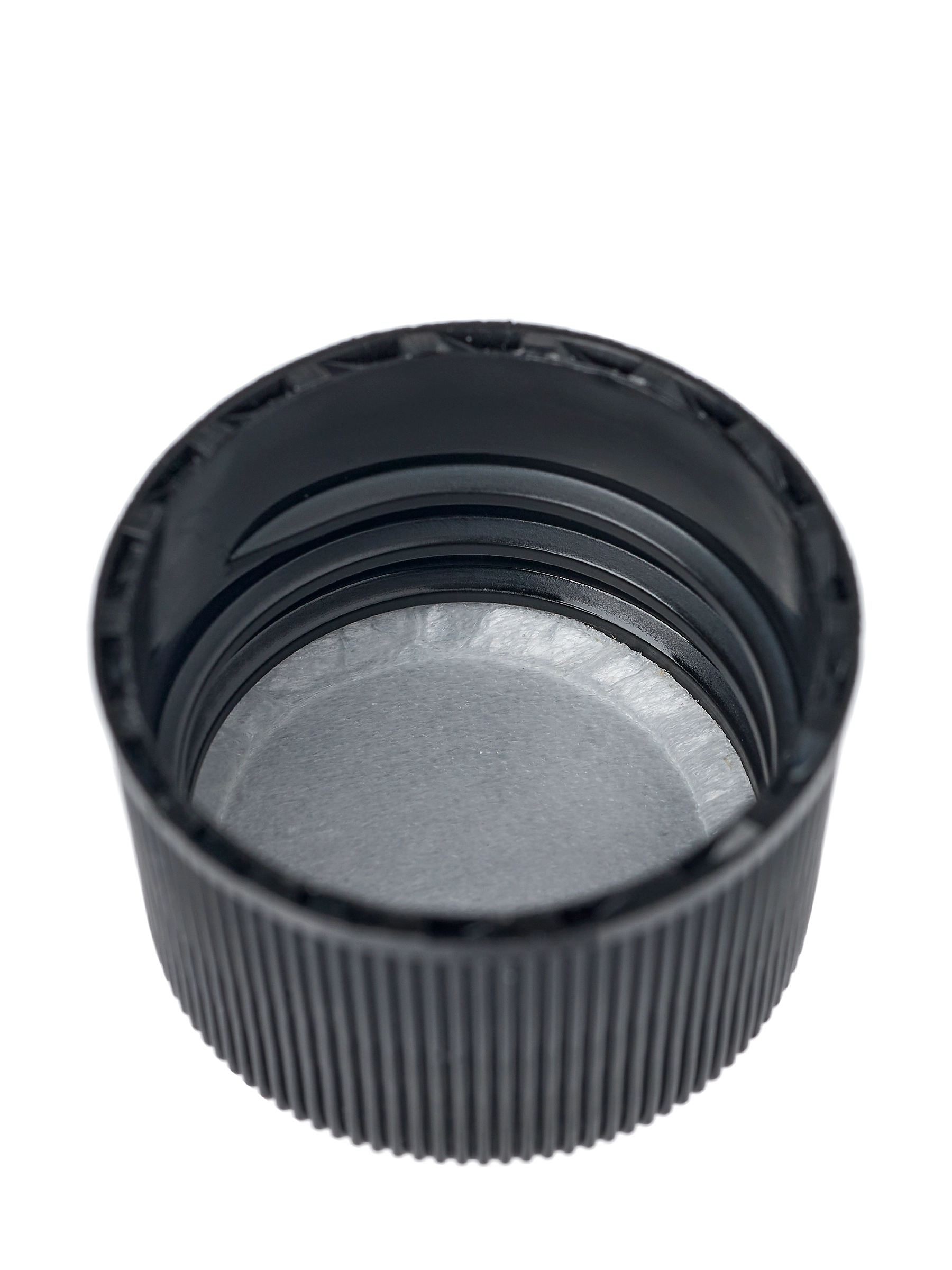 Black PP Plastic 24-410 Ribbed Skirt Lid – L561BKP7