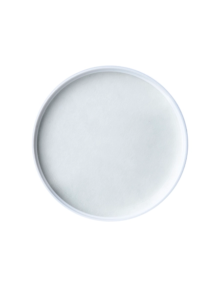 White PP Plastic 89-400 Ribbed Skirt Lid – L601