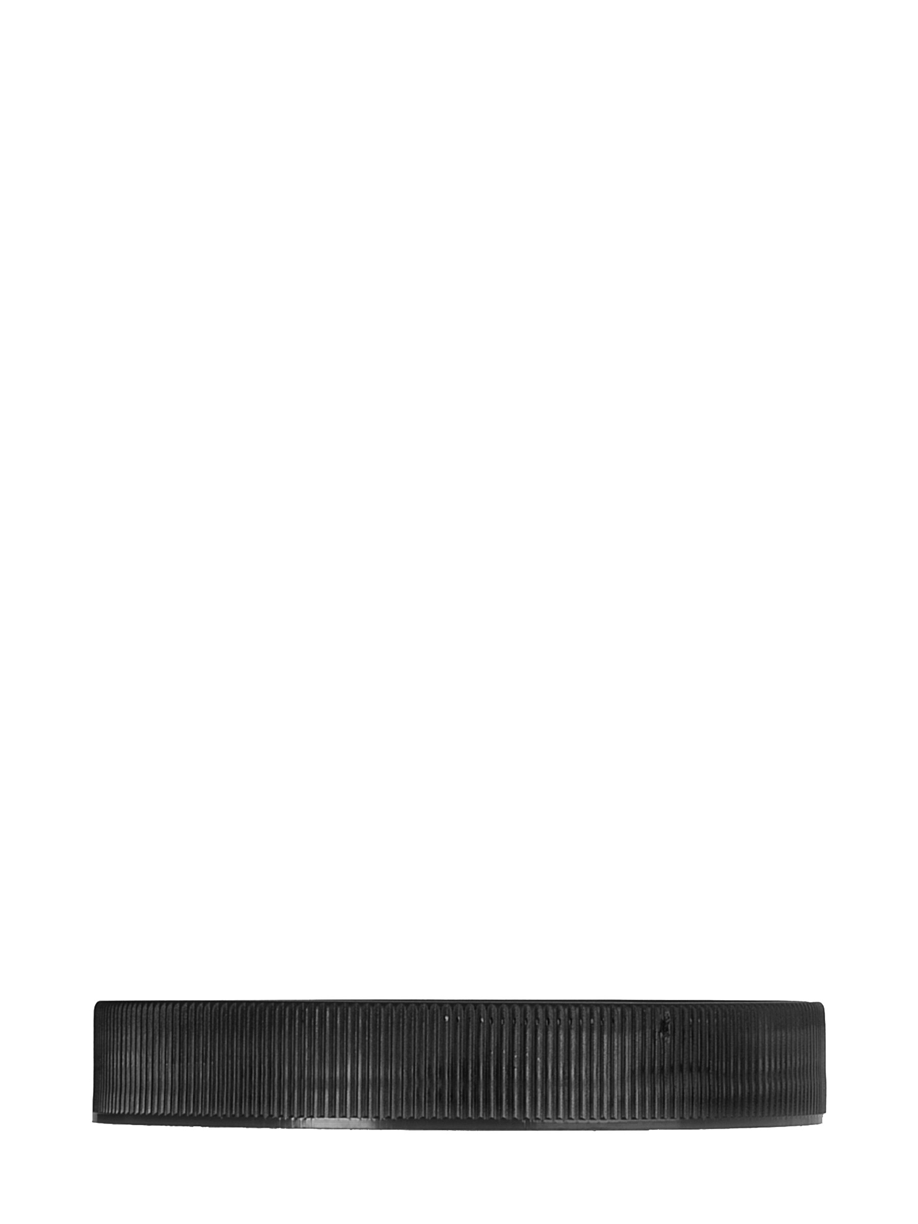 Black PP Plastic 89-400 Ribbed Skirt Unlined Lid – L601BK
