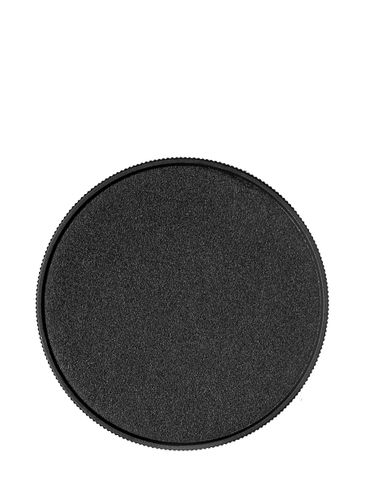 Black PP plastic 89-400 ribbed skirt unlined lid