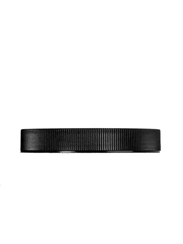 Black PP plastic 89-400 ribbed skirt lid with foam liner