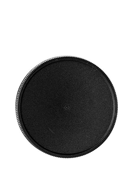 Black PP Plastic 89-400 Ribbed Skirt Lid – L601BKH15