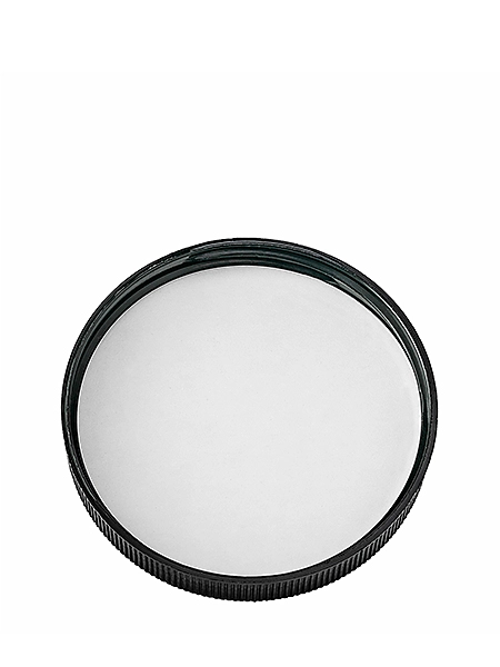 Black PP Plastic 89-400 Ribbed Skirt Lid – L601BKH15