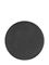 Black PP plastic 89-400 ribbed skirt lid with unprinted pressure sensitive (PS) liner