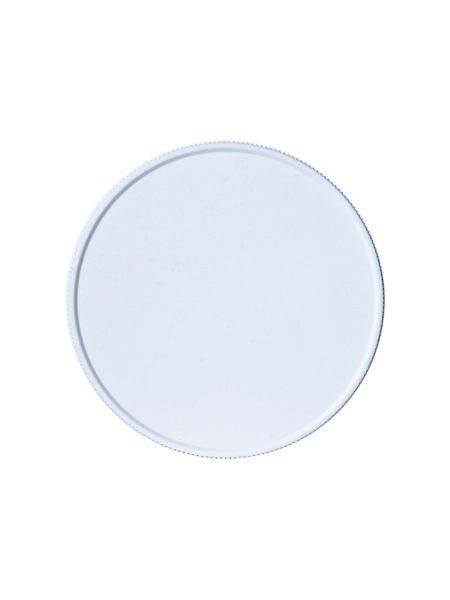White PP Plastic 89-400 Ribbed Skirt Unlined Lid – L601WH