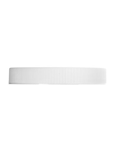 White PP plastic 89-400 ribbed skirt lid with foam liner