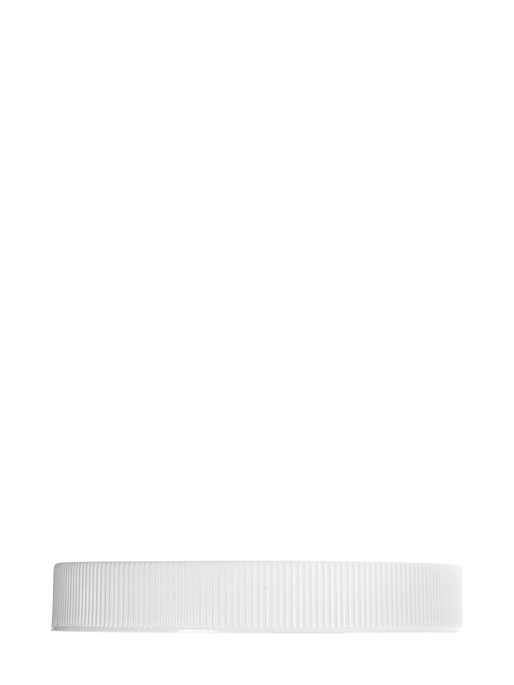White PP Plastic 89-400 Ribbed Skirt Lid – L601WHP1