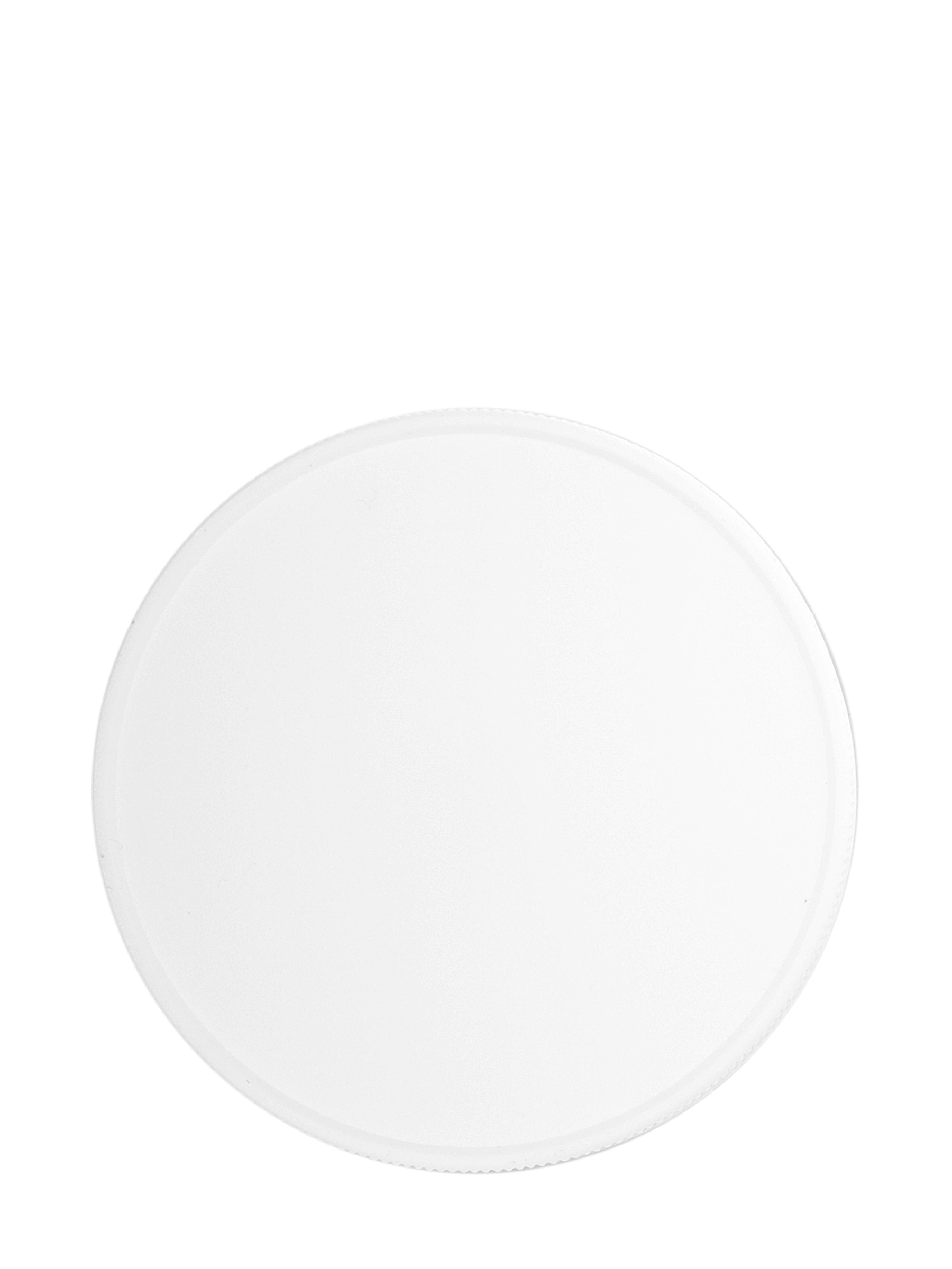 White PP Plastic 89-400 Ribbed Skirt Lid – L601WHP1