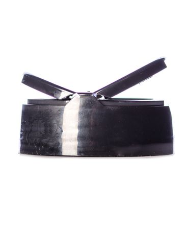 Black PP plastic 53-485 smooth skirt 3-hole flip top sifter spice cap with heat induction seal (HIS) liner (.300 inch orifice)