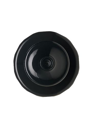 Black PP plastic 28-410 push/pull lid