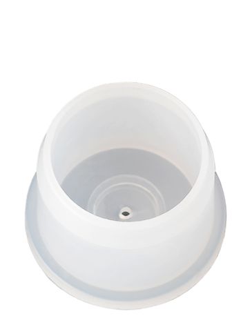 Natural-colored LDPE plastic 24 mm orifice reducer for HDPE and LDPE containers (.034 inch orifice)