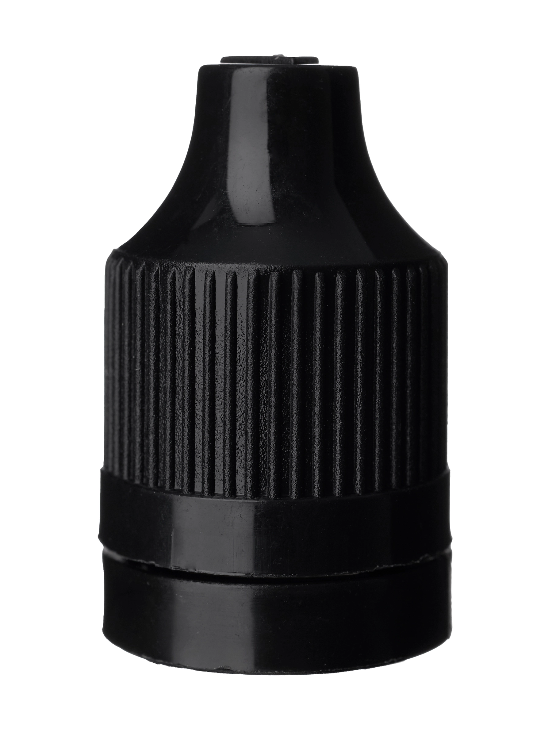 Black PP Plastic 13-415 Ribbed Skirt Child-Resistant Cap – L772BK