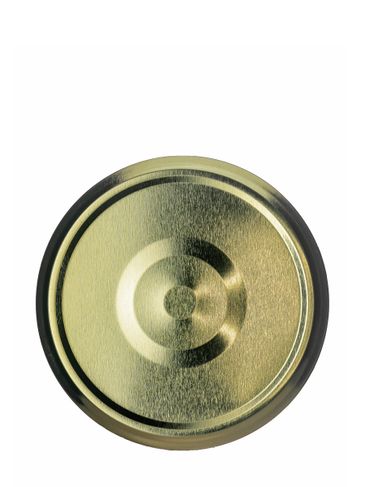 Gold metal 82TW lid with retort-grade plastisol liner