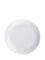 White PP plastic 58-400 dome lid with foam liner