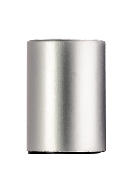 Matte Silver Aluminum Overshell and Plastic Smooth Skirt Screw Cap – L802SL