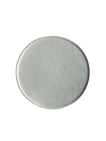 Matte silver aluminum overshell and plastic smooth skirt screw cap for glass roll on bottle (test for product compatibility)