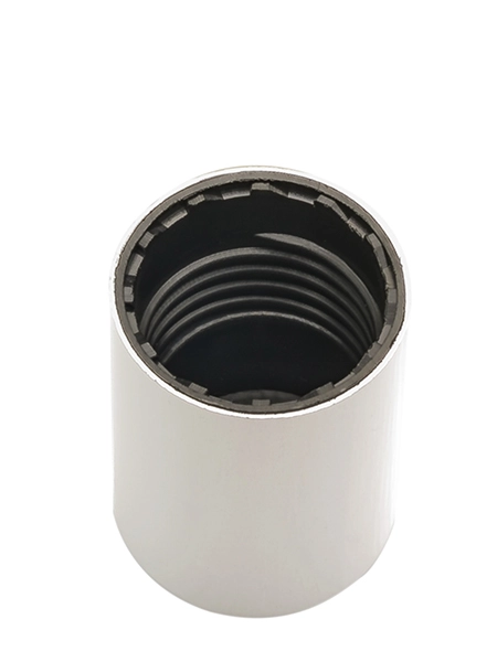 Matte Silver Aluminum Overshell and Plastic Smooth Skirt Screw Cap – L802SL