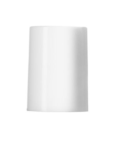 White PP plastic smooth skirt screw cap for glass roll on bottle (test for product compatibility)