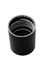 Black PP plastic smooth skirt screw cap for 30 ml glass roll on bottle (test for product compatibility)
