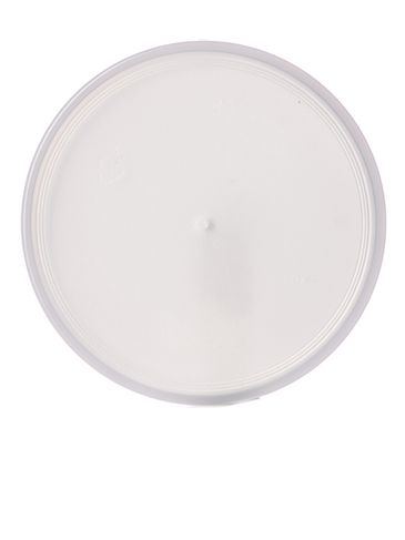 Natural-colored PP plastic 70-400 smooth skirt lid with foam liner