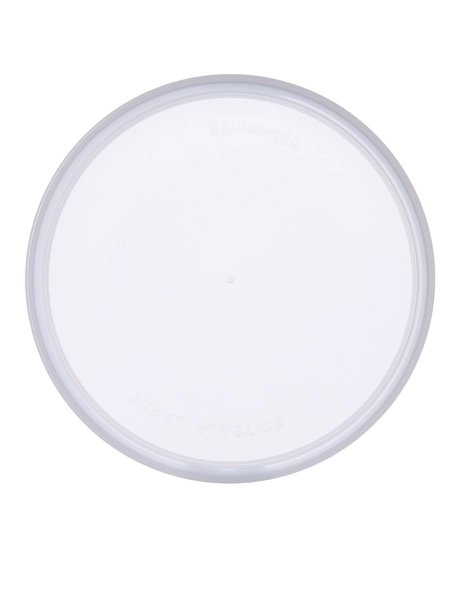 Natural-Colored PP Plastic 89-400 Smooth Skirt Unlined Lid – L820T