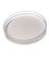 Natural-colored PP plastic 89-400 smooth skirt lid with foam liner