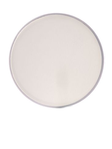 Natural-colored PP plastic 89-400 smooth skirt lid with foam liner