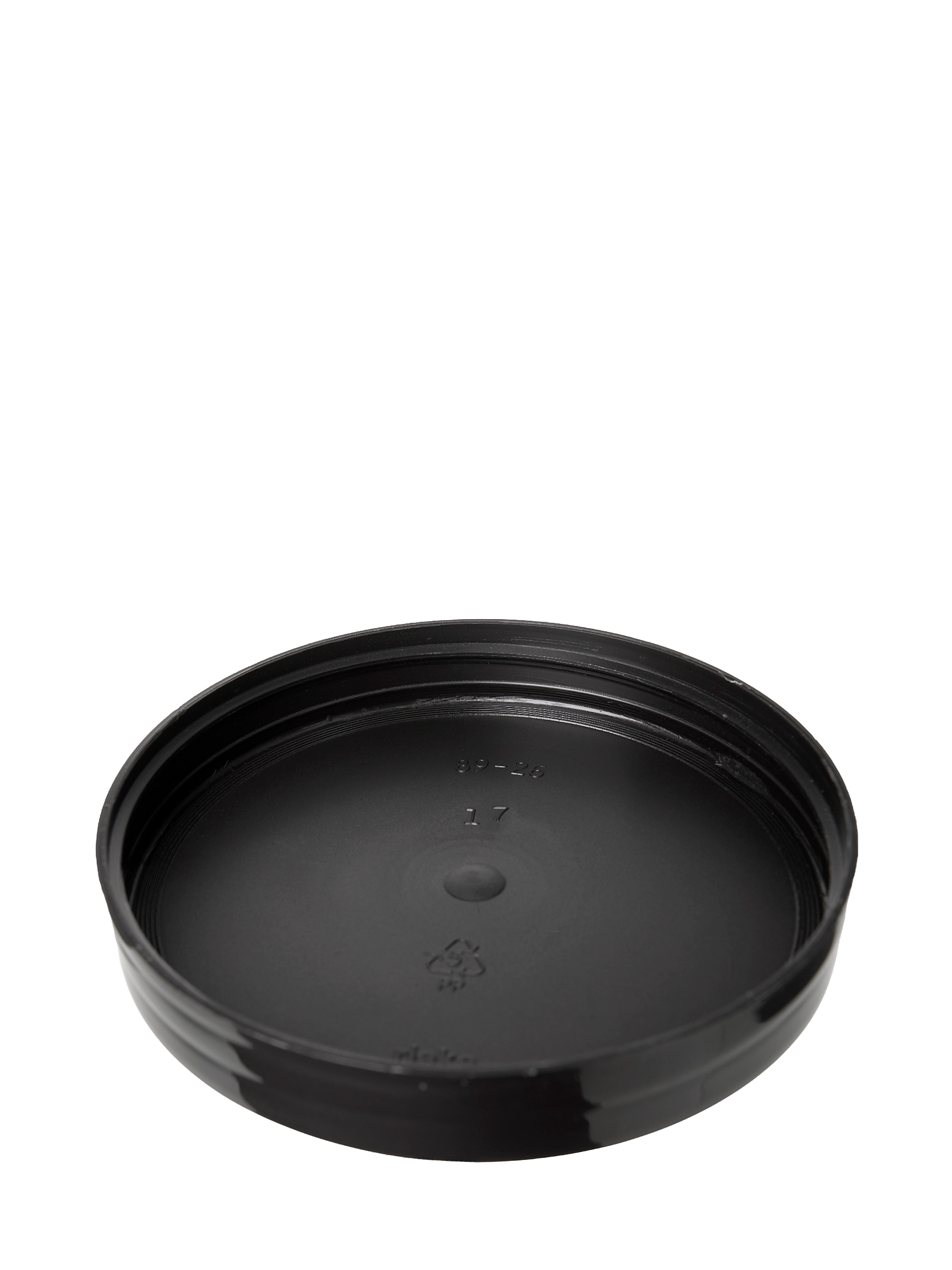 Black PP Plastic 89-400 Smooth Skirt Lid – L826BK