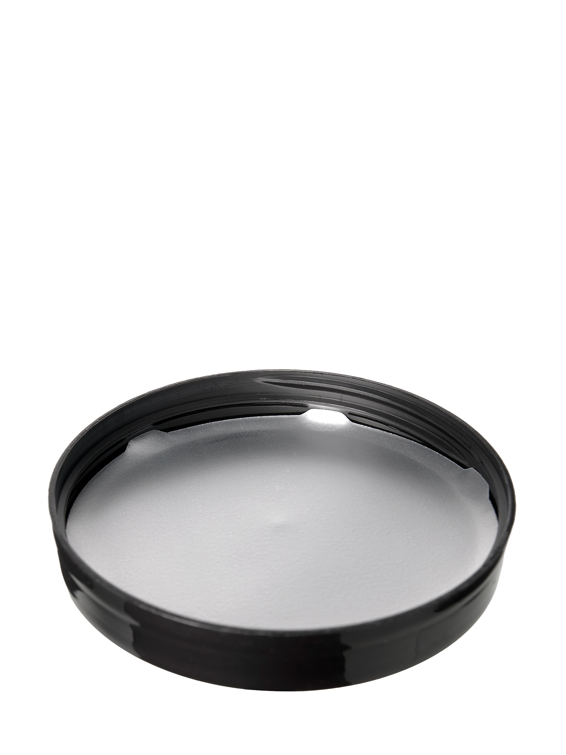 Black PP Plastic 89-400 Smooth Skirt Lid – L826BKH28