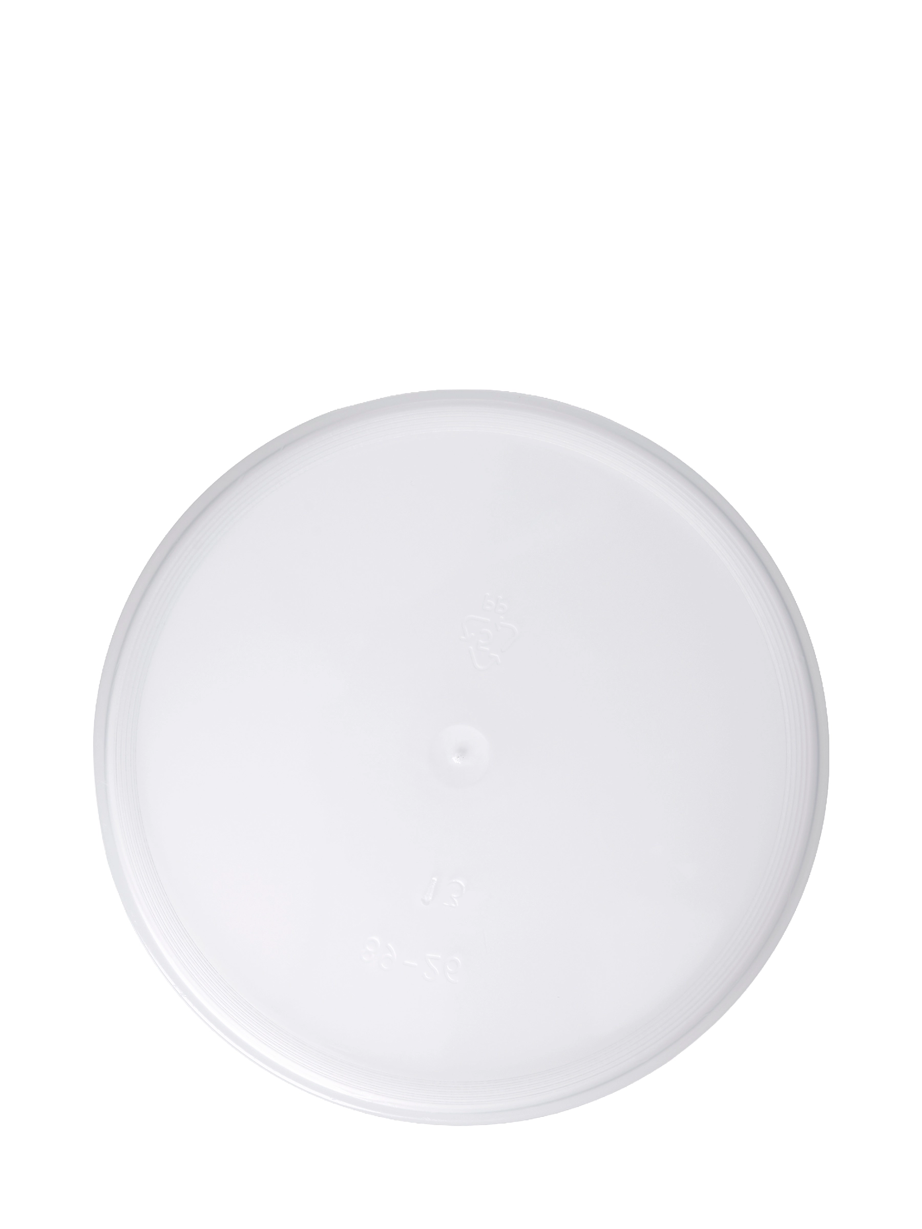 Natural-Colored PP Plastic 89-400 Smooth Skirt Lid – L826NTF3