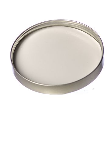 Silver metal 70-400 smooth skirt unishell lid with foam liner