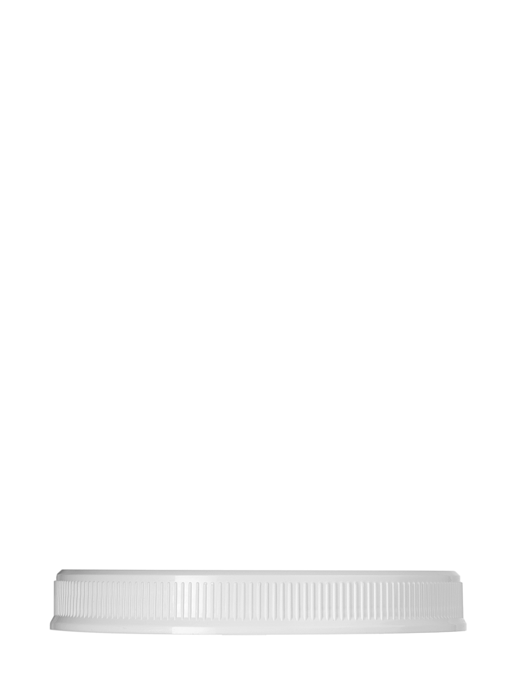 White PP Plastic 110-400 Ribbed Skirt Lid – L837WHH20
