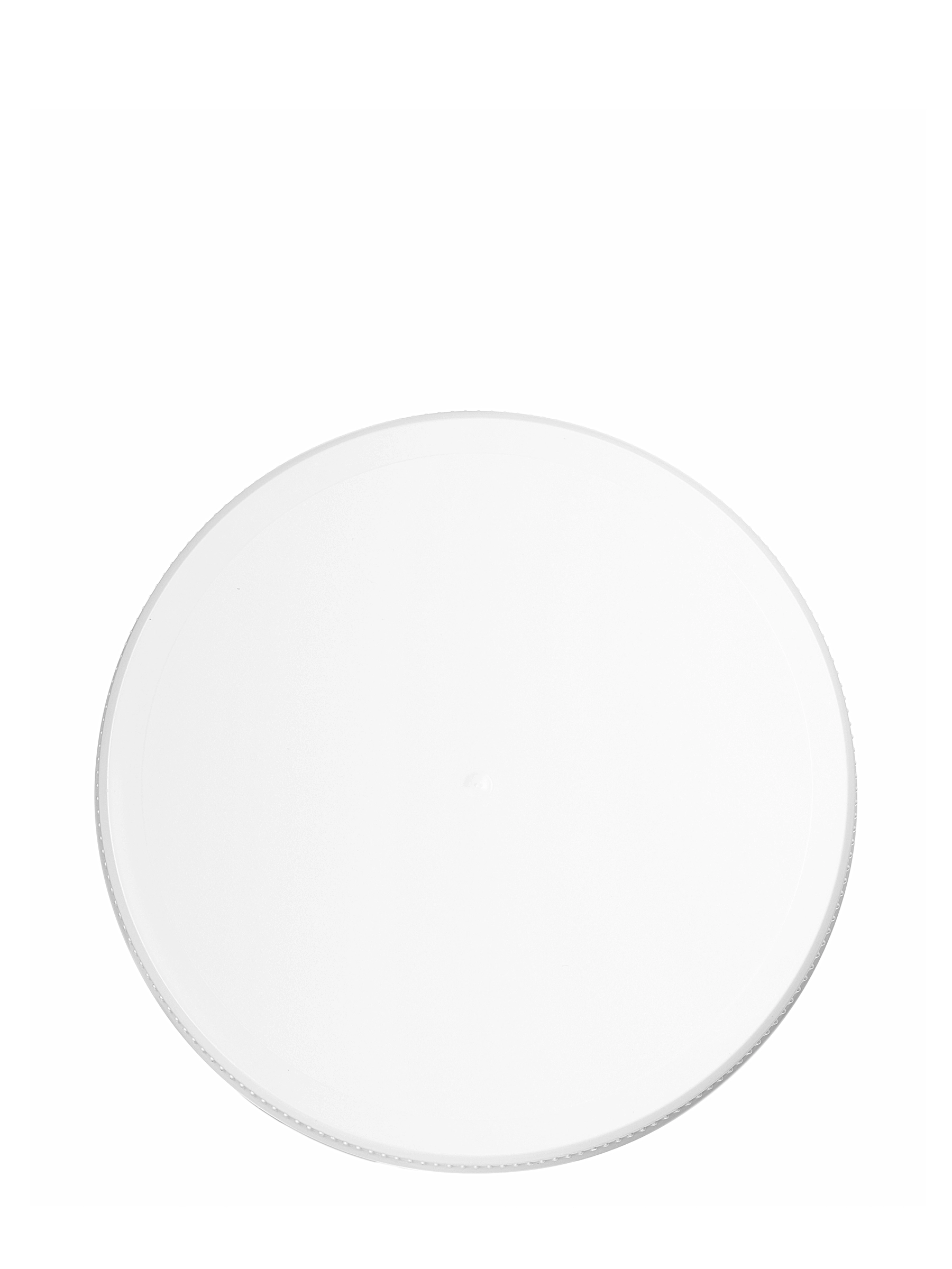 White PP Plastic 110-400 Ribbed Skirt Lid – L837WHH20