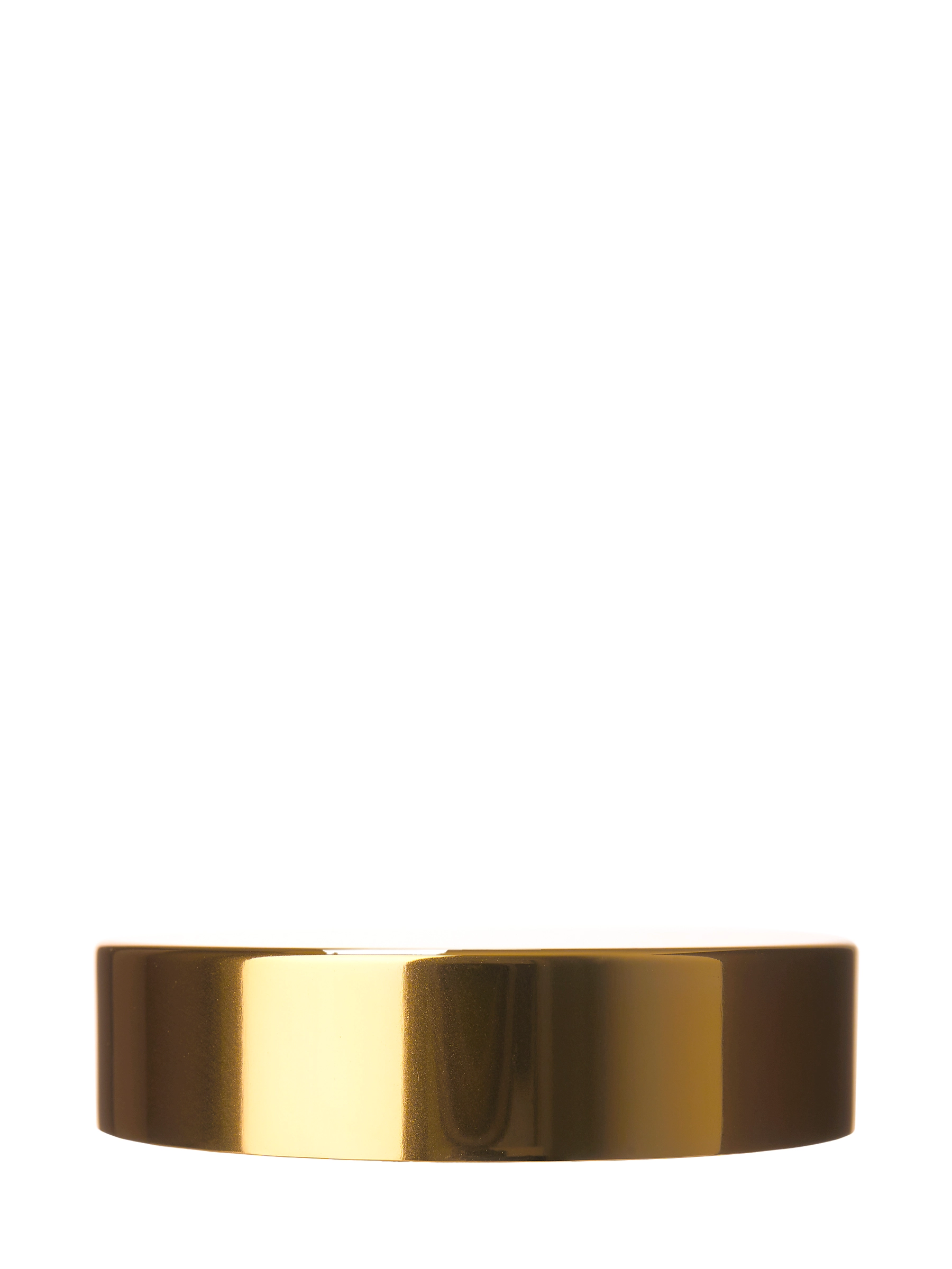 Shiny Gold Metal Overshell and Plastic 58-400 Smooth Skirt Lid – L843GDSF1