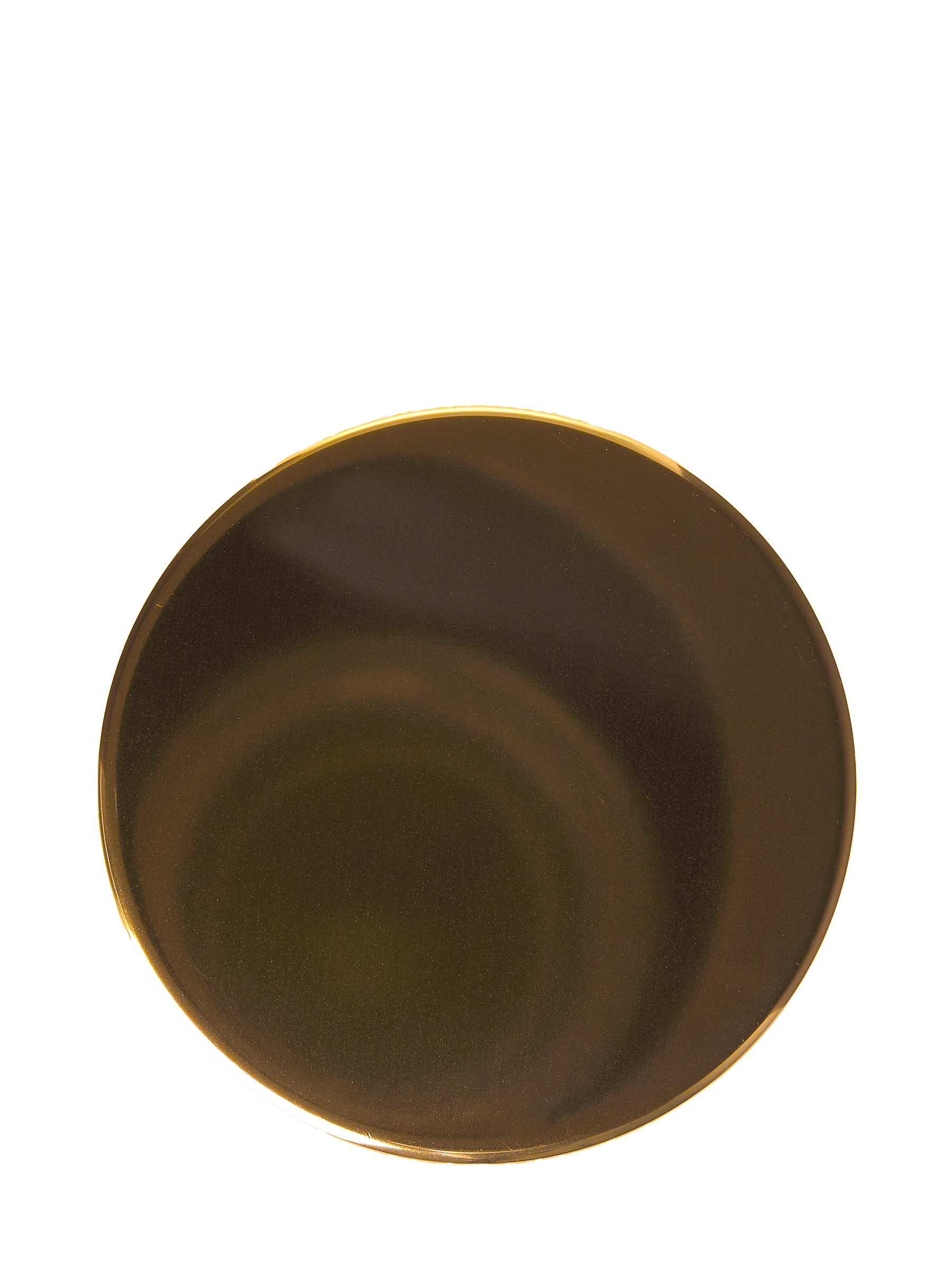 Shiny Gold Metal Overshell and Plastic 58-400 Smooth Skirt Lid – L843GDSF1