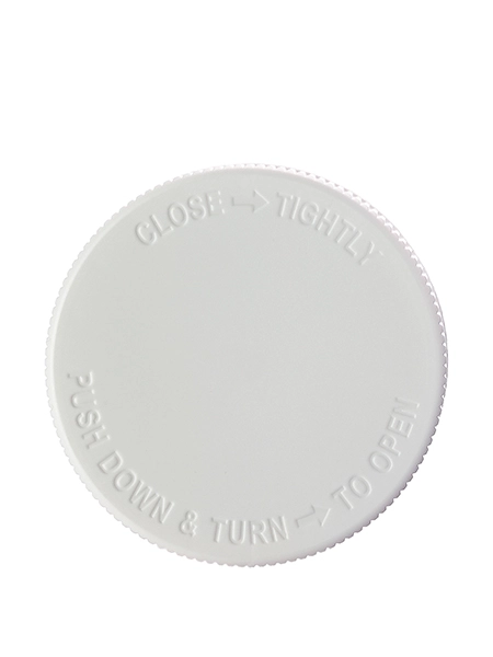 White PP Plastic 70-400 Child-Resistant Cap – L927WHH28